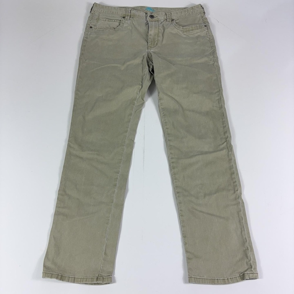 Tommy Bahama Boracay Pants Mens 35x32 Beige Stretch Chino Flat Front Island